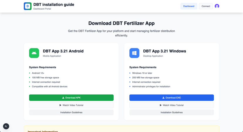 Access Your Personalized DBT Fertilizer App Dashboard - Comprehensive Installation Guide